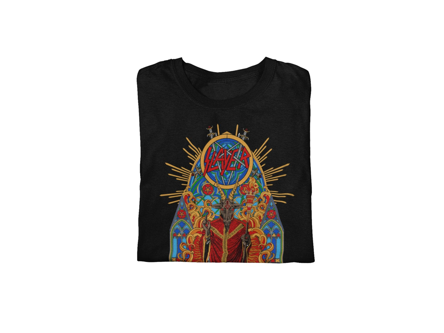 Slayer Chapel Jumbo Print Mens T Shirt Black