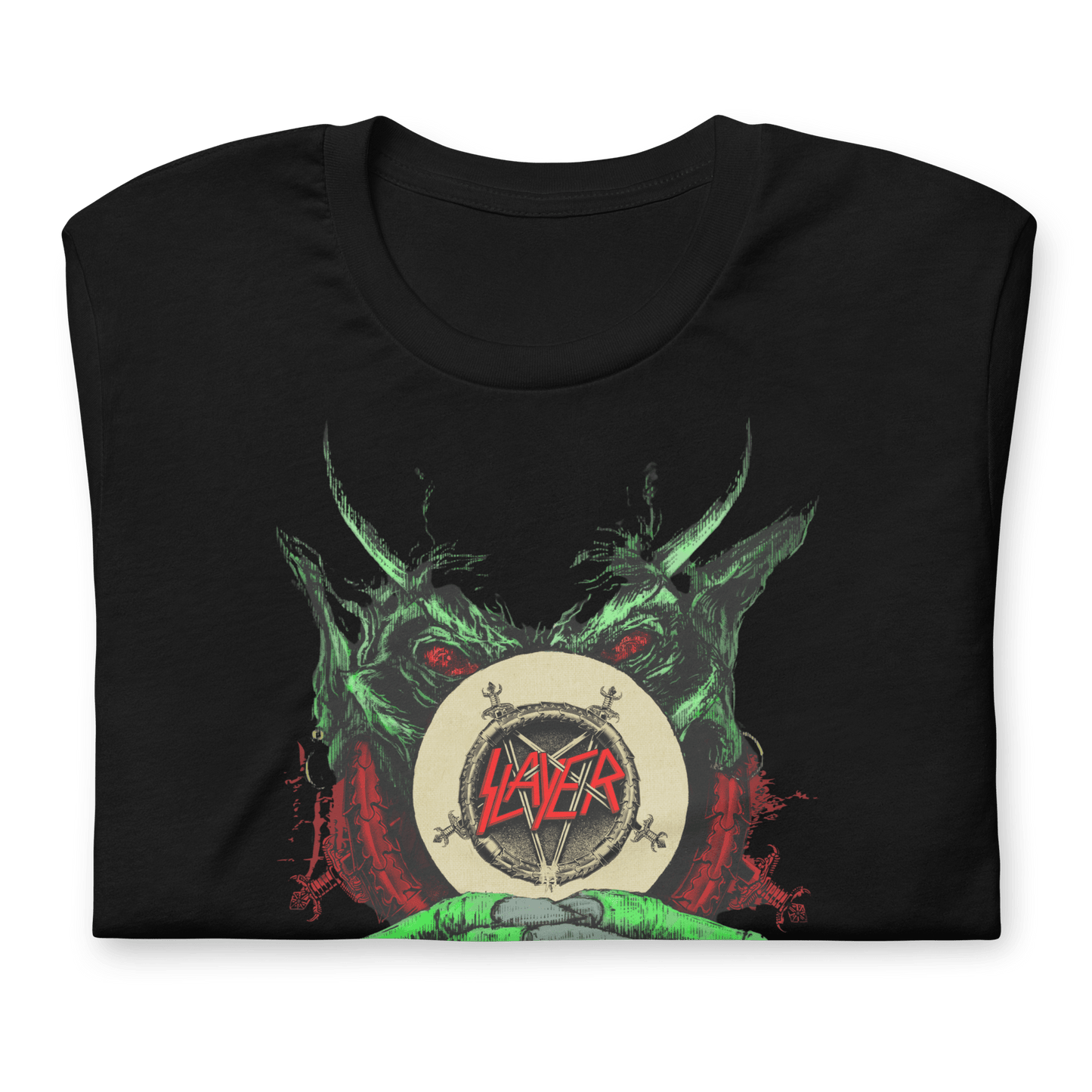 Slayer Demon Hands Vintage Jumbo Print Officially Licensed Mens T Shirt Black