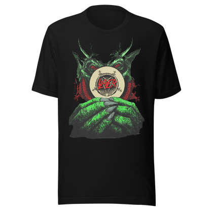 Slayer Demon Hands Vintage Jumbo Print Officially Licensed Mens T Shirt Black