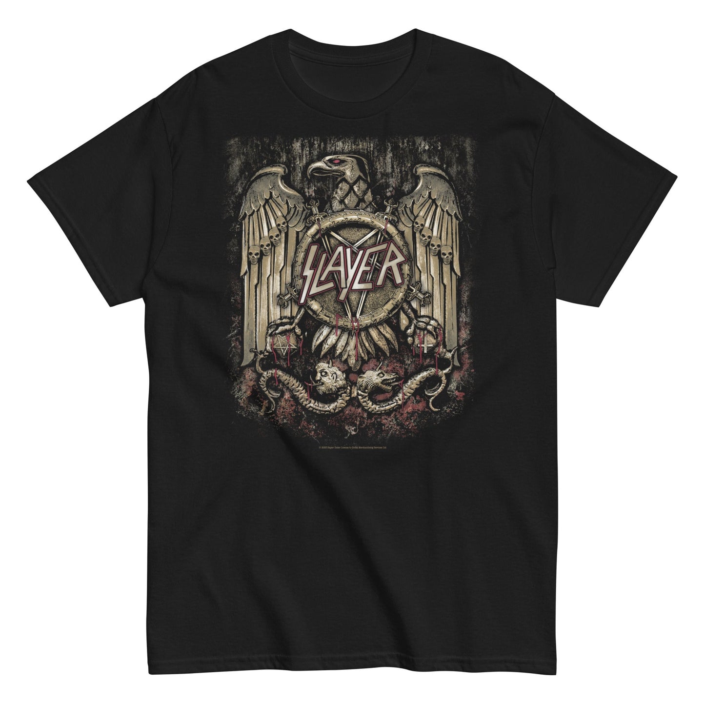 Slayer Eagle Statue Mens T Shirt Black