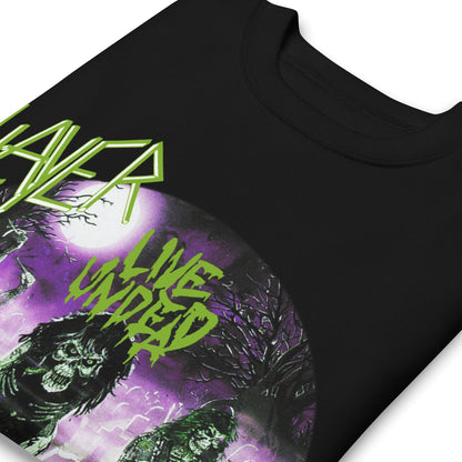 Slayer Green Undead Jumbo Print Mens Sweatshirt Black