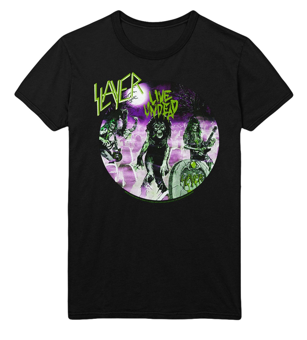 Slayer Green Undead Mens T Shirt Black