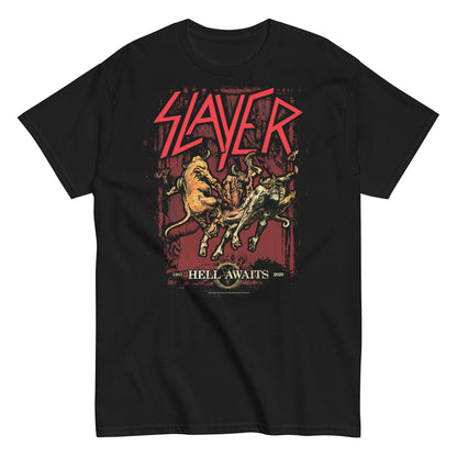 Slayer Hell Awaits Officially Licensed Mens T Shirt Black