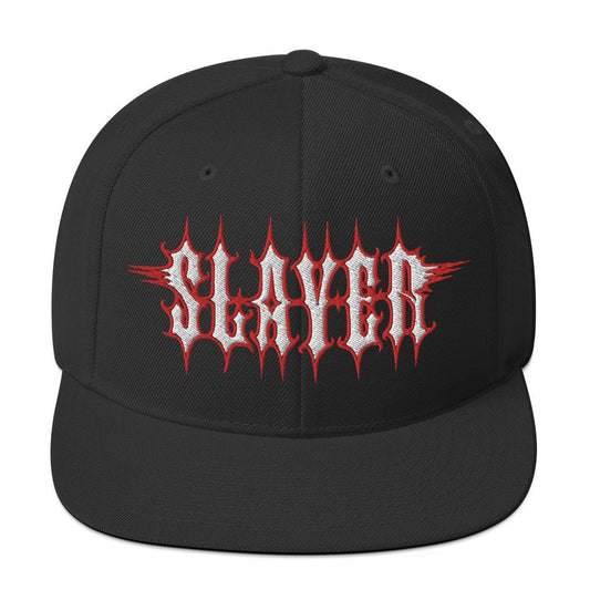 Slayer Logo Snapback Hat Black