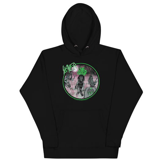 Slayer Neon Green Undead Classic Mens Hoodie Black