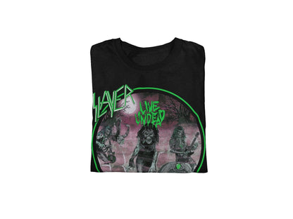 Slayer Neon Green Undead Mens T Shirt Black