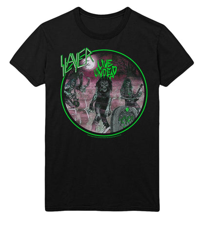 Slayer Neon Green Undead Mens T Shirt Black