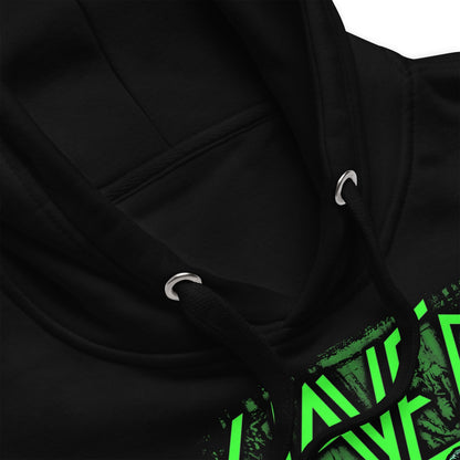 Slayer Neon Hell Awaits Classic Mens Hoodie Black