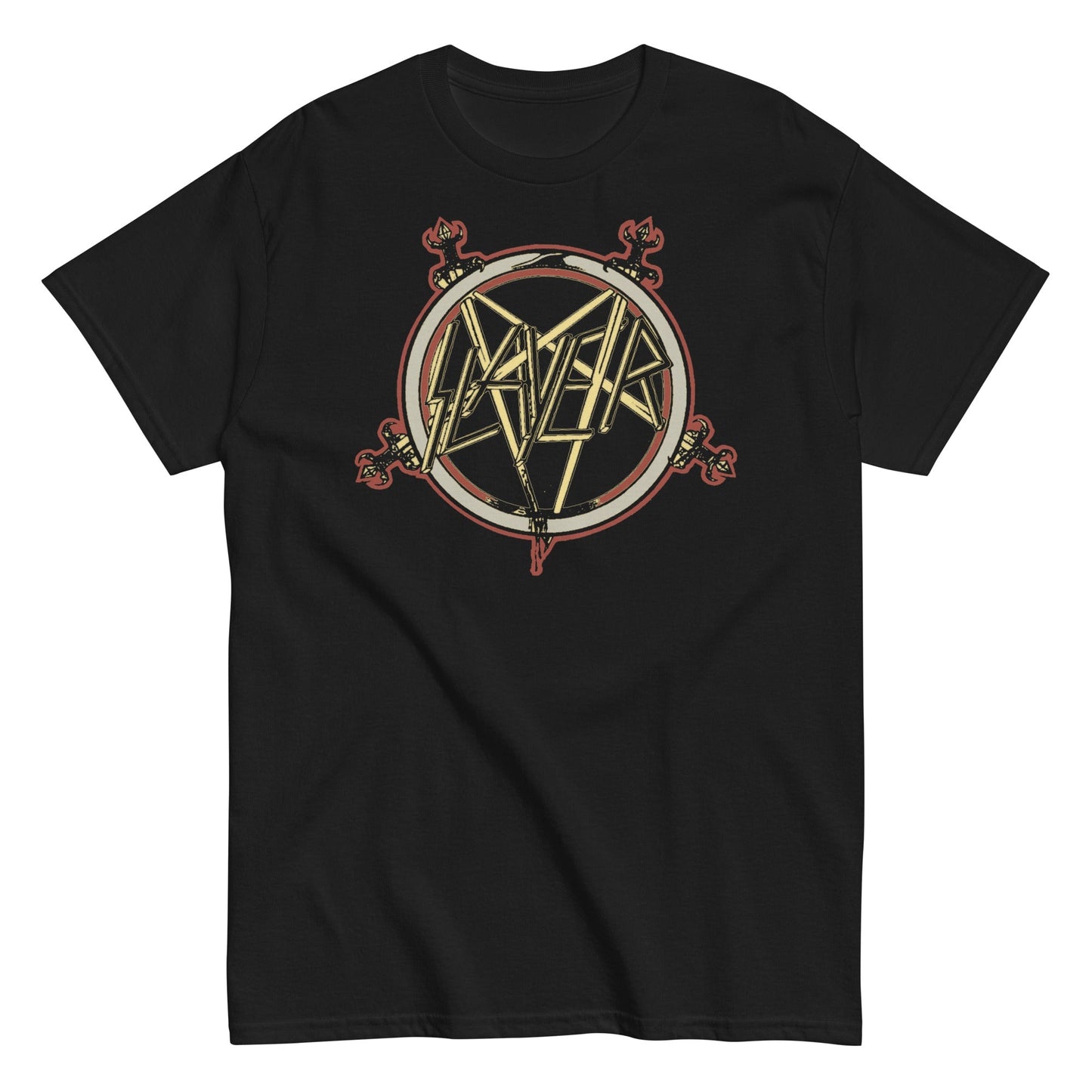 Slayer Pentagram Logo Mens T Shirt Black