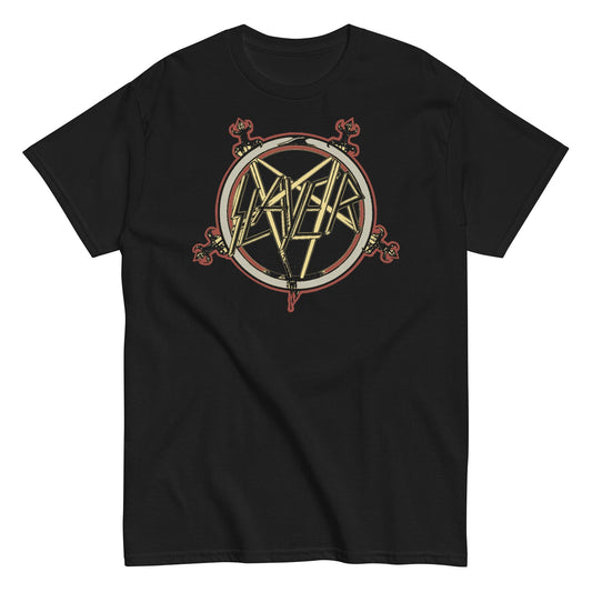 Slayer Pentagram Logo Mens T Shirt Black