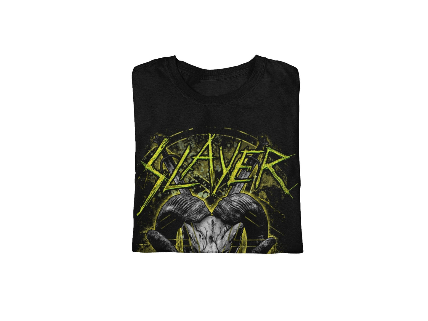 Slayer Ram Horns Officially Licensed Mens T Shirt Black