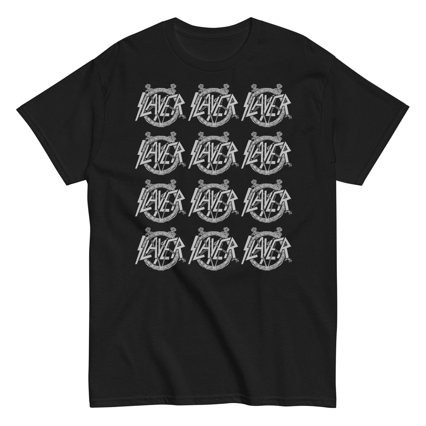 Slayer Repeat Logo Mens T Shirt Black