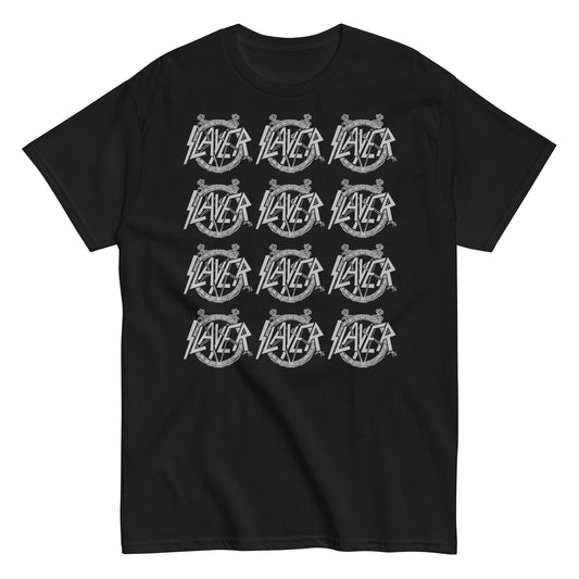 Slayer Repeat Logo Mens T Shirt Black