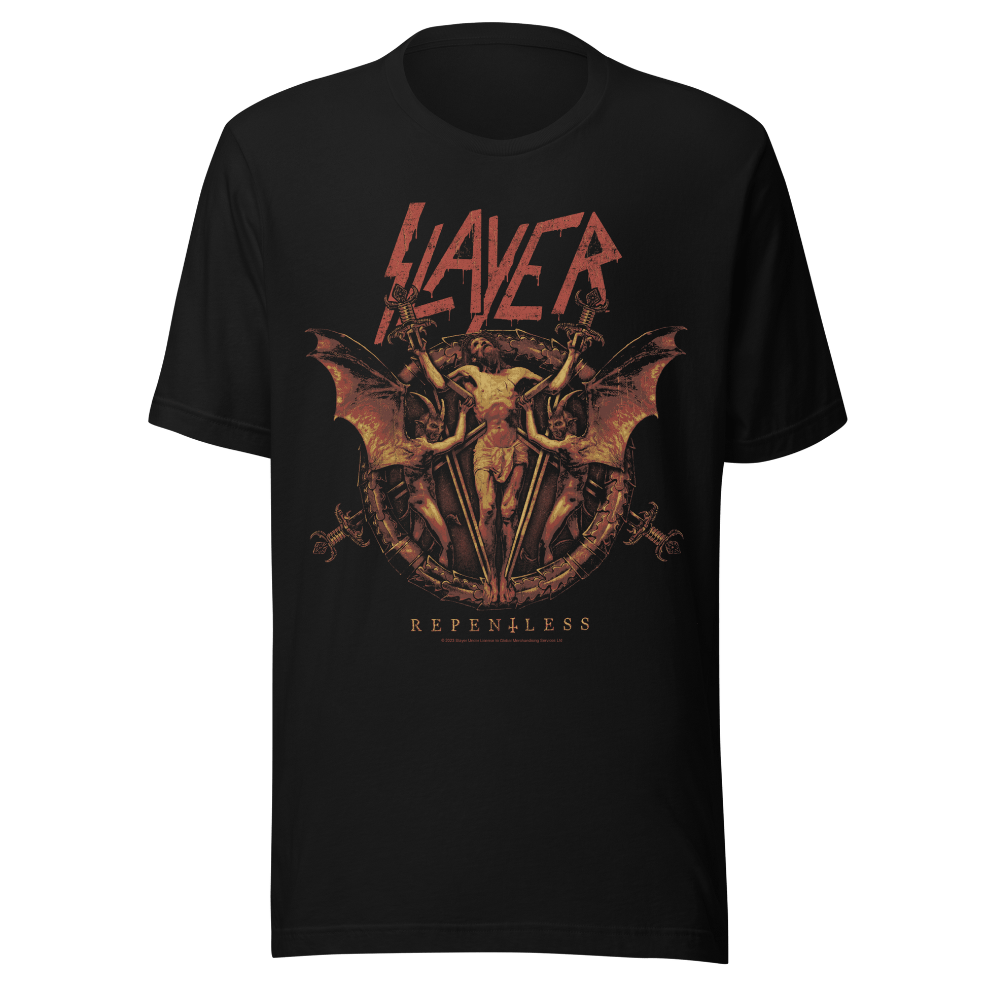 Slayer Repentless Jumbo Print Officially Licensed Mens T Shirt Black