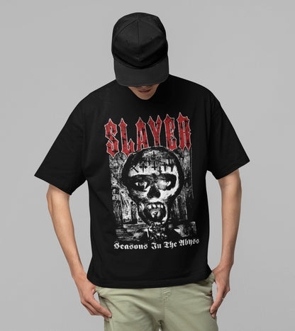 Slayer Seasons in the Abyss Jumbo Print Mens T Shirt Black