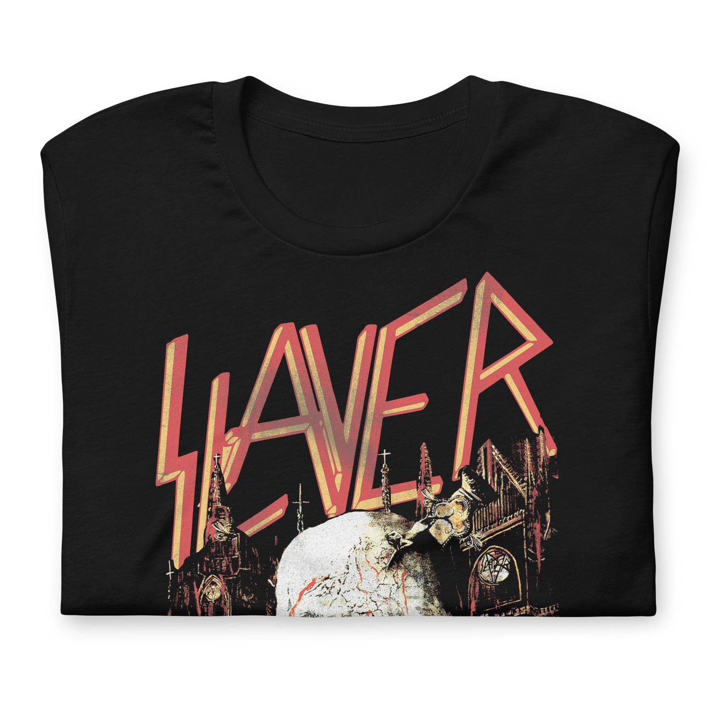 Slayer Sound Skull Jumbo Print Officially Licensed Mens T Shirt Black