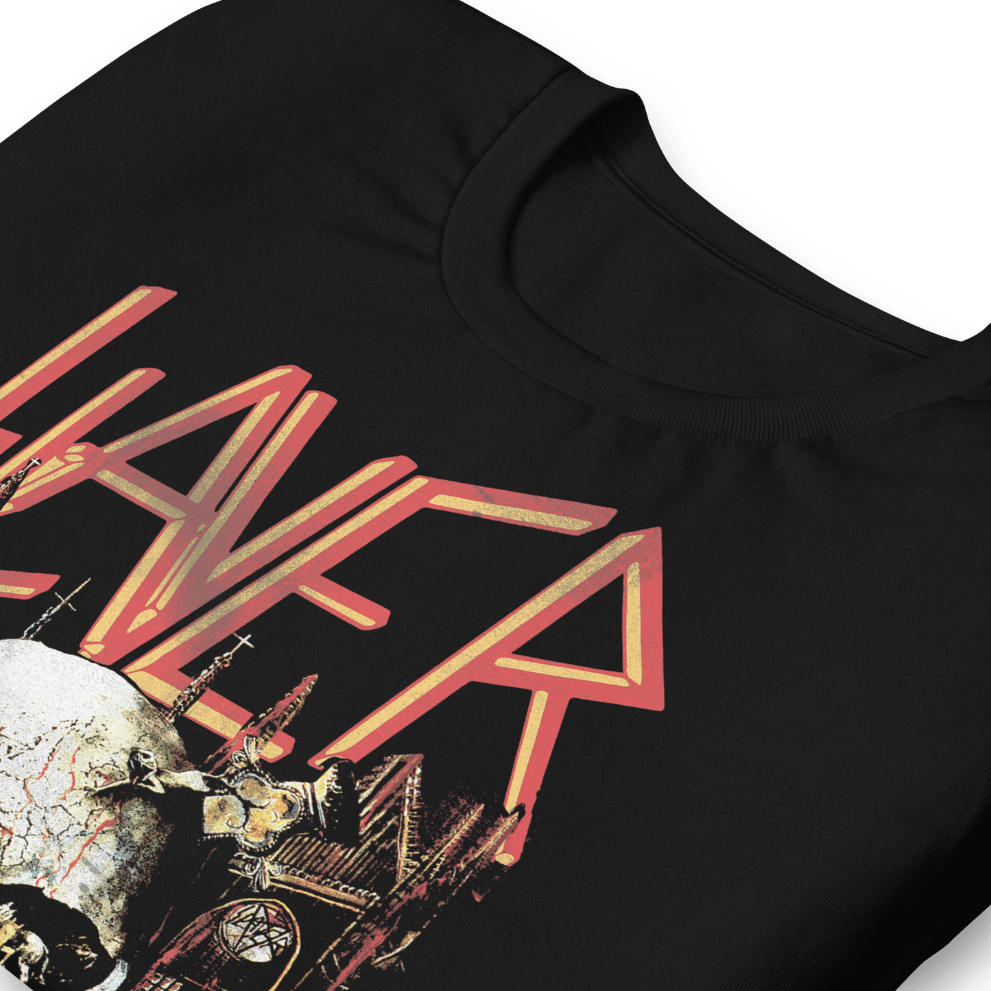 Slayer Sound Skull Jumbo Print Officially Licensed Mens T Shirt Black