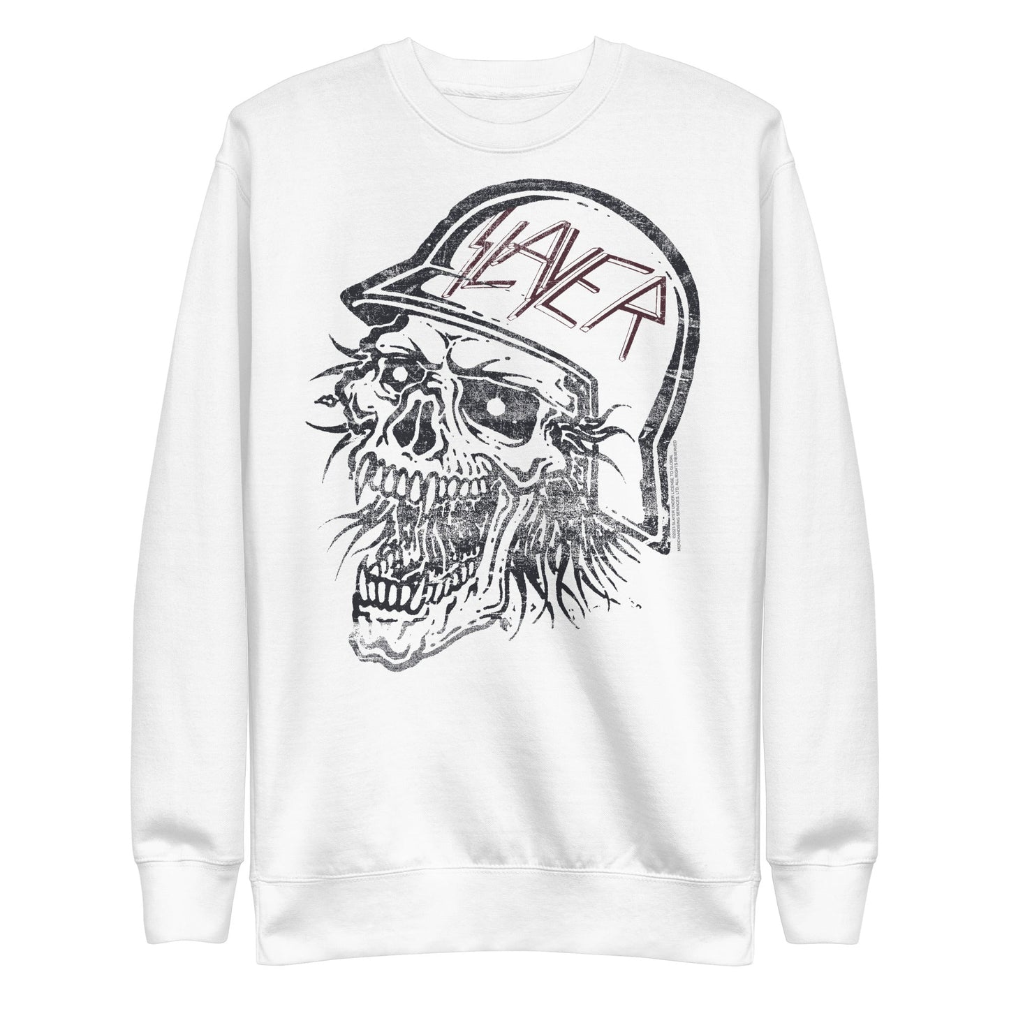 Slayer Stamped Skull Mens Sweatshirt Black