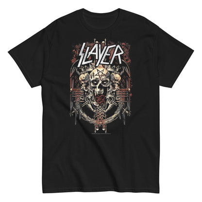 Slayer Triple Skull Officially Licensed Mens T Shirt Black