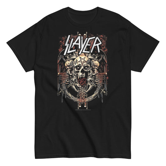 Slayer Triple Skull Mens T Shirt Black