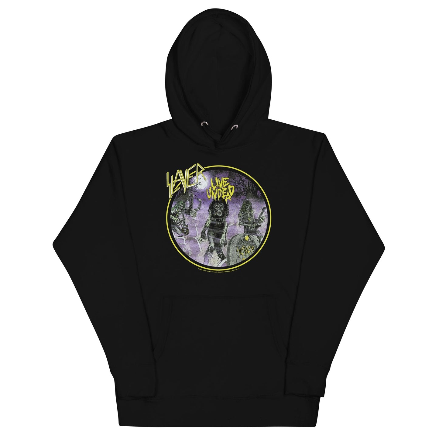 Slayer Yellow Undead Classic Mens Hoodie Black