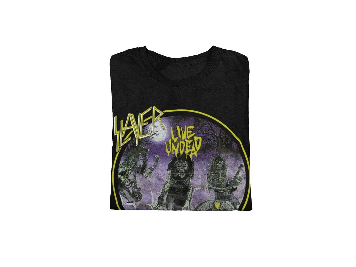 Slayer Yellow Undead Mens T Shirt Black