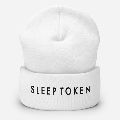 Sleep Token Embroidered Beanie Hat White Officially Licensed