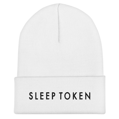 Sleep Token Embroidered Beanie Hat White Officially Licensed