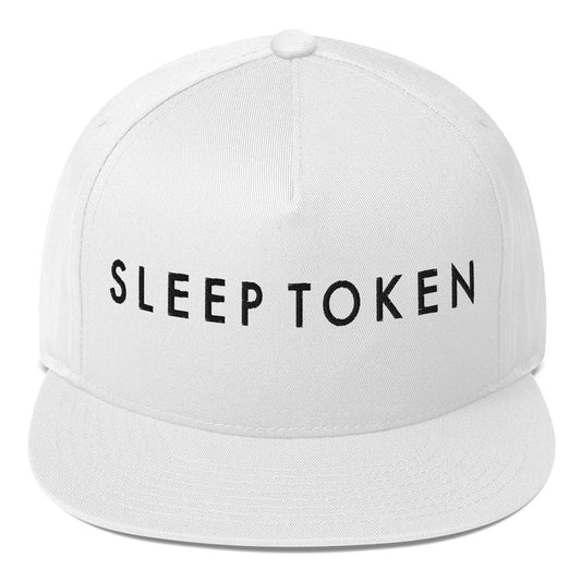Sleep Token Logo White Snapback Hat White Officially Licensed