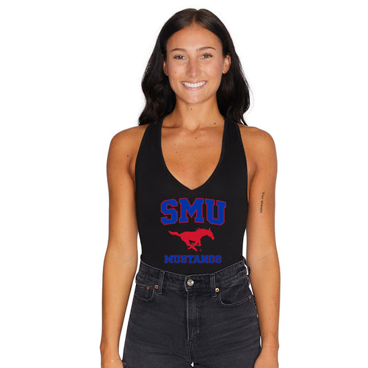 SMU Mustangs Black Womens Bodysuit Officially Licensed