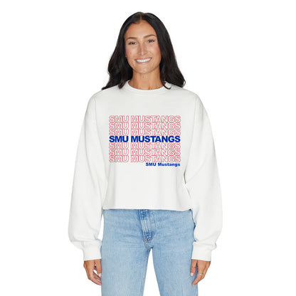 SMU Mustangs Repeat Womens Crewneck Officially Licensed