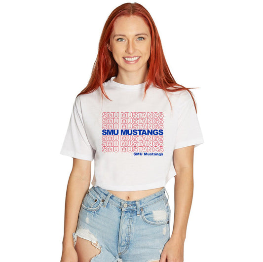 SMU Mustangs Repeat Womens Tee Shirt Officially Licensed