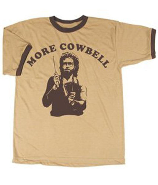 Saturday Night Live SNL More Cowbell T Shirt Cream/Tan Officially Licensed