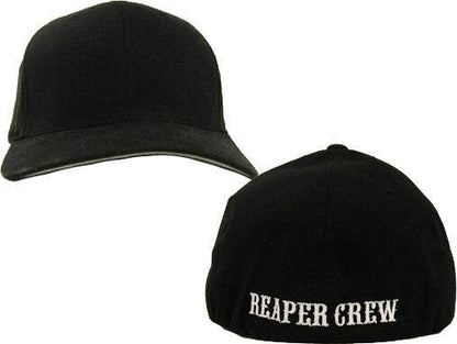SOA Reaper Crew Fitted Baseball Cap Hat Black