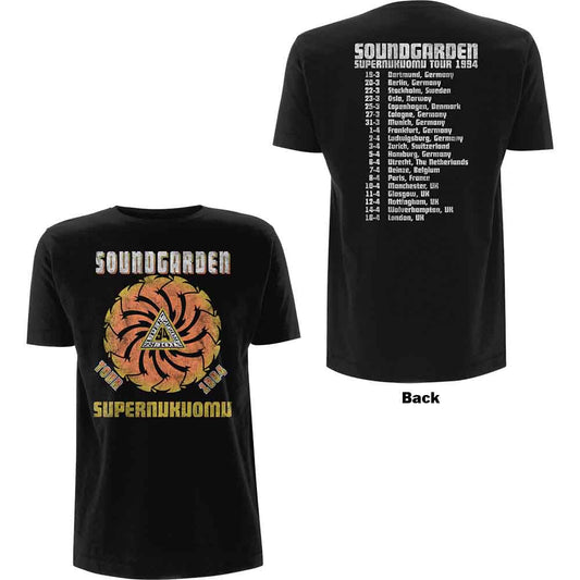 Soundgarden Superunknown Tour 94 T Shirt Black Officially Licensed