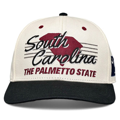 South Carolina Snapback Hat - The Willy B (Cream/Black)