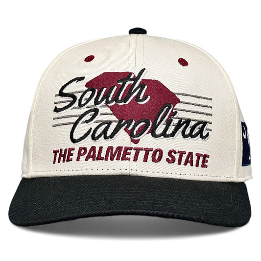 South Carolina Snapback Hat - The Willy B (Cream/Black)