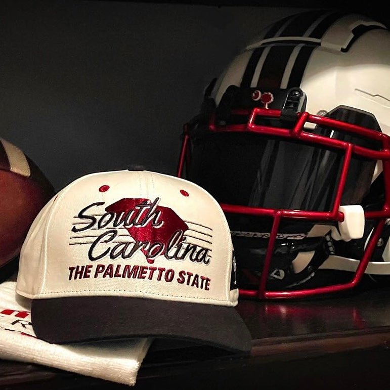 South Carolina Snapback Hat - The Willy B (Cream/Black)