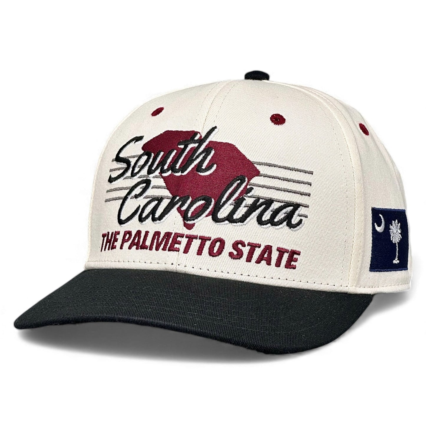 South Carolina Snapback Hat - The Willy B (Cream/Black)