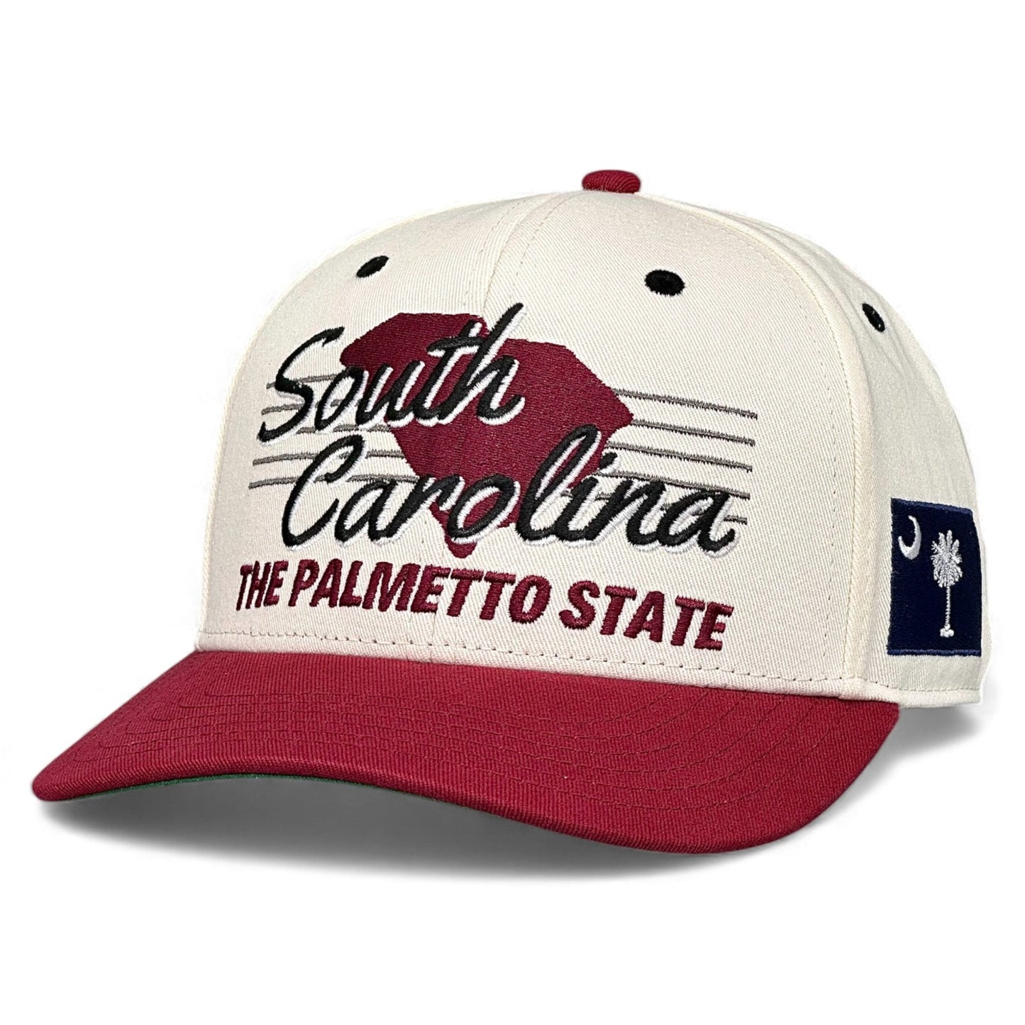 South Carolina Snapback Hat - The Willy B (Cream/Garnet)