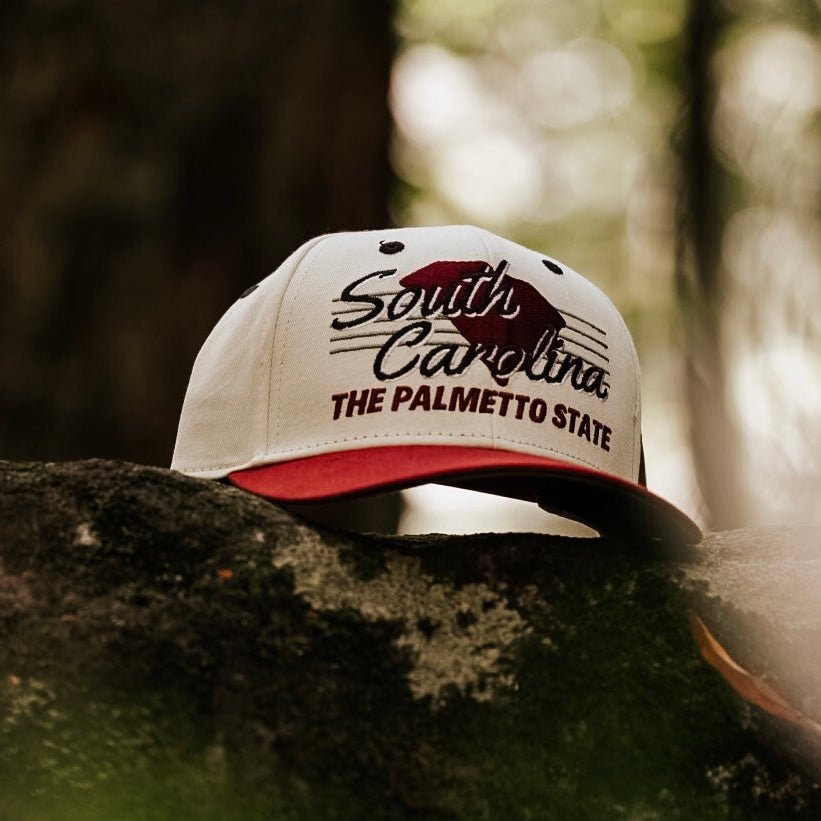South Carolina Snapback Hat - The Willy B (Cream/Garnet)