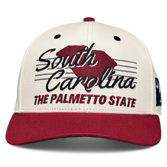 South Carolina Snapback Hat - The Willy B (Cream/Garnet)