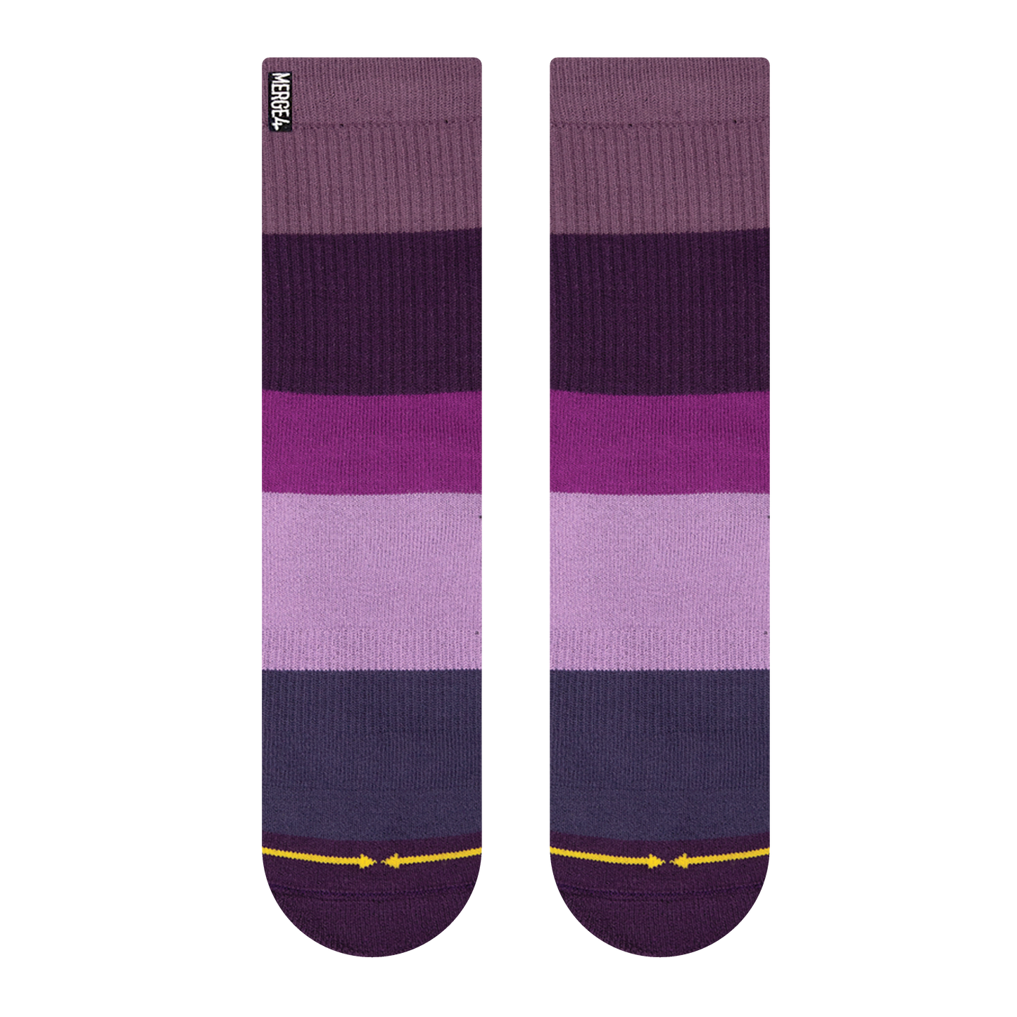 Purple Stripe Bamboo Adult Crew Socks by Spidey