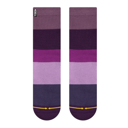 Purple Stripe Bamboo Adult Crew Socks by Spidey
