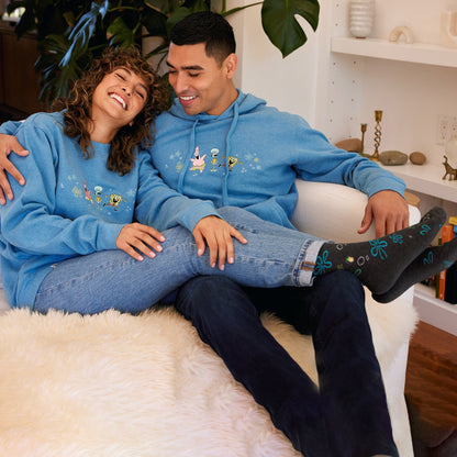 SpongeBob Squarepants Protect Oceans Crewneck Sweatshirt Blue