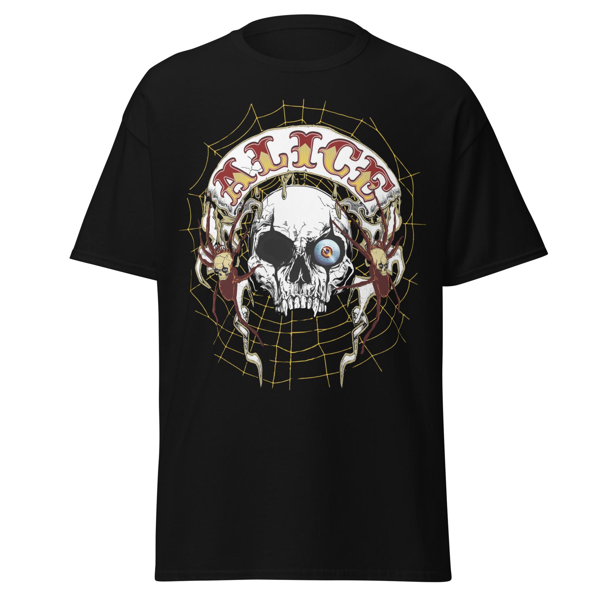 Stakes Alice Cooper One Eyed Skull Jumbo Print T-Shirt [Apparel]