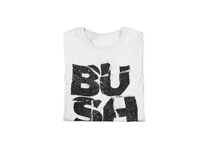 Stakes Bush Stacked Logo Jumbo Print Mens T Shirt Officially Licensed