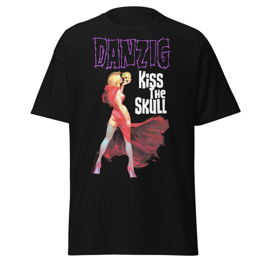 Danzig Kiss the Skull Jumbo Print T Shirt Officially Licensed