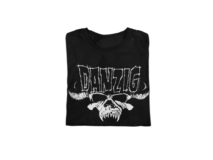 Danzig Logo Skull Jumbo Print T Shirt Officially Licensed