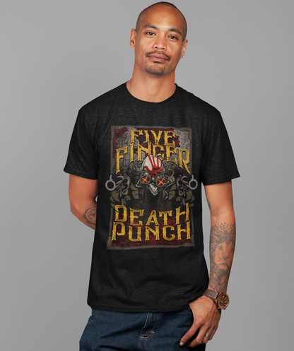 Stakes Five Finger Death Punch Barrels Jumbo Print Mens T Shirt Officially Licensed